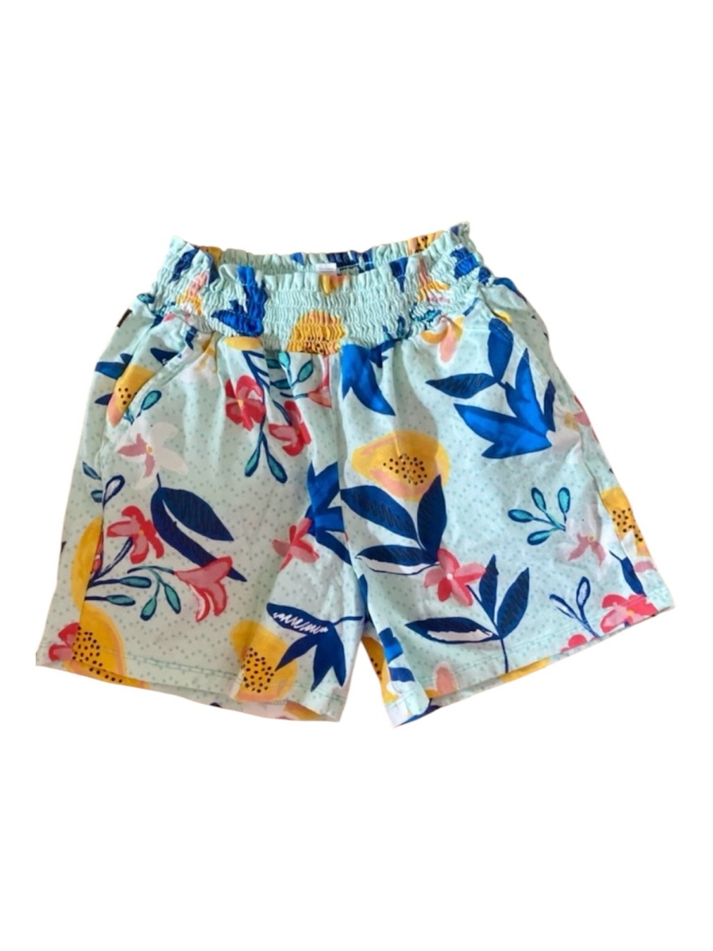 Tea Collection Girls Floral Cotton Pull On Shorts Tropical Print Size 8